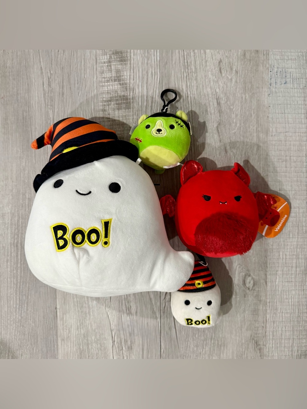Squishmallows Halloween Plush Set - White, Black, Orange